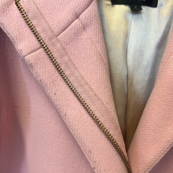 J Crew Cocoon Wool Blend Pink Coat - Size 2 - Picture 5 of 12